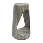 MAYEERTY 1 Table d'appoint moderne creuse en MGO, Table d'appoint artistique pour salon, chambre, patio extérieur
