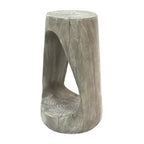 MAYEERTY 1 Table d'appoint moderne creuse en MGO, Table d'appoint artistique pour salon, chambre, patio extérieur
