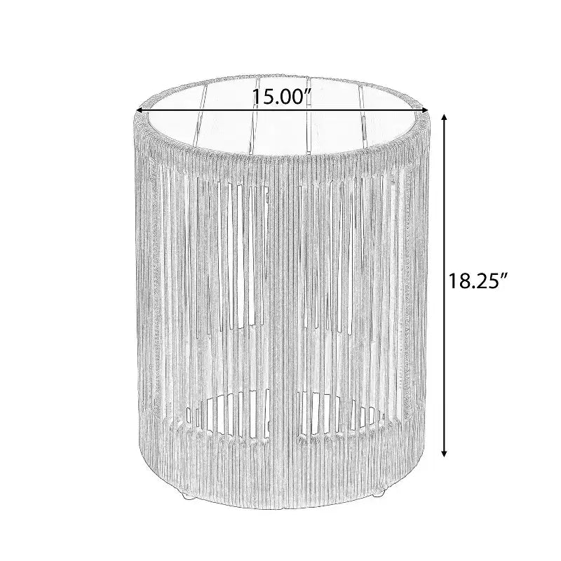MAYEERTY Table d'appoint moderne rustique, 1 paquet, en bois d'acacia et corde, pour salon, chambre, patio