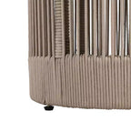 MAYEERTY Table d'appoint moderne rustique, 1 paquet, en bois d'acacia et corde, pour salon, chambre, patio