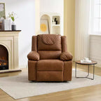Fauteuil inclinable manuel avec fonctions Chauffage et Massage, inclinaison avant/arrière de 135°, poche latérale, options marron/gris/café/noir