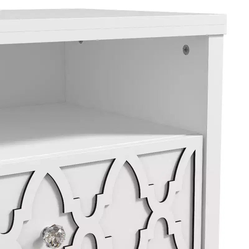 Table de chevet Galano à 2 tiroirs avec étagère ouverte 57,9 L 39,9 P 68,1 H (cm)