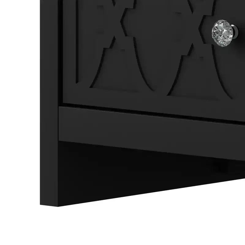 Table de chevet Galano à 2 tiroirs avec étagère ouverte 57,9 L 39,9 P 68,1 H (cm)