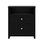 Table de chevet Galano à 2 tiroirs avec étagère ouverte 57,9 L 39,9 P 68,1 H (cm)