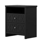 Table de chevet Galano à 2 tiroirs avec étagère ouverte 57,9 L 39,9 P 68,1 H (cm)