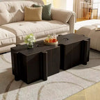 MAYEERTY 1 Pack Table d'appoint modulable en forme de puzzle, Table basse artistique en MGO pour salon intérieur/extérieur, patio