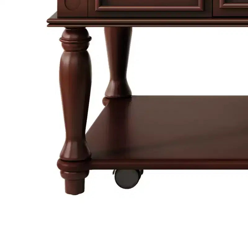 Table basse de ferme avec tiroir, table basse rectangulaire vintage avec roulettes verrouillables pour salon