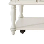 Table basse de ferme avec tiroir, table basse rectangulaire vintage avec roulettes verrouillables pour salon