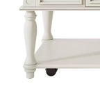 Table basse de ferme avec tiroir, table basse rectangulaire vintage avec roulettes verrouillables pour salon