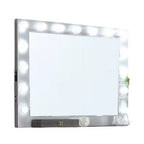 Miroir de commode Royal Hampton avec ampoules, USB et alimentation, argent glamour 44 pouces