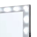Miroir de commode Royal Hampton avec ampoules, USB et alimentation, argent glamour 44 pouces
