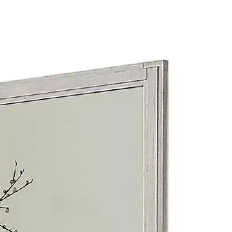 Miroir de commode Royal Hampton, bois massif blanc, cadre carré élégant de 38 pouces