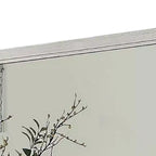 Miroir de commode Royal Hampton, bois massif blanc, cadre carré élégant de 38 pouces