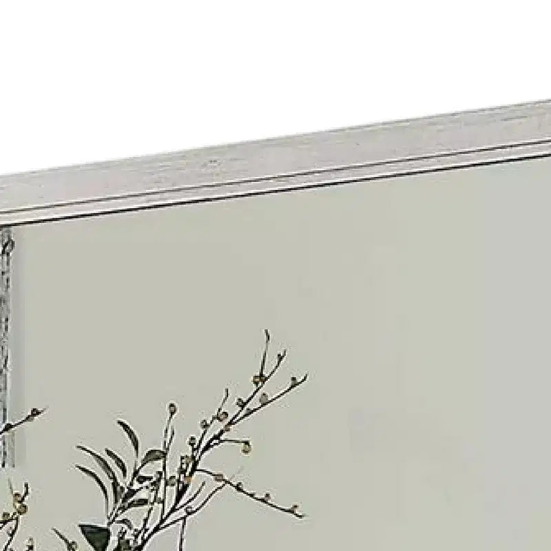 Miroir de commode Royal Hampton, bois massif blanc, cadre carré élégant de 38 pouces