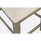 Jofran, tabouret de comptoir rembourré en bois massif style rustique Telluride (lot de 2)