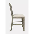 Jofran, tabouret de comptoir rembourré en bois massif style rustique Telluride (lot de 2)