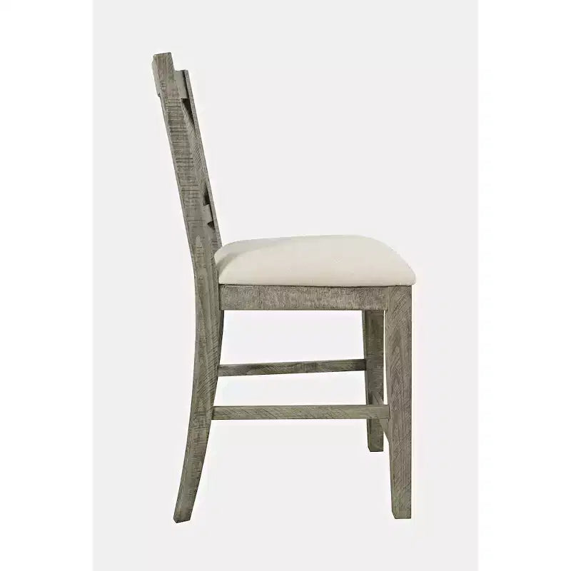 Jofran, tabouret de comptoir rembourré en bois massif style rustique Telluride (lot de 2)