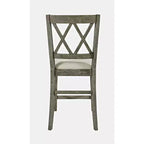 Jofran, tabouret de comptoir rembourré en bois massif style rustique Telluride (lot de 2)