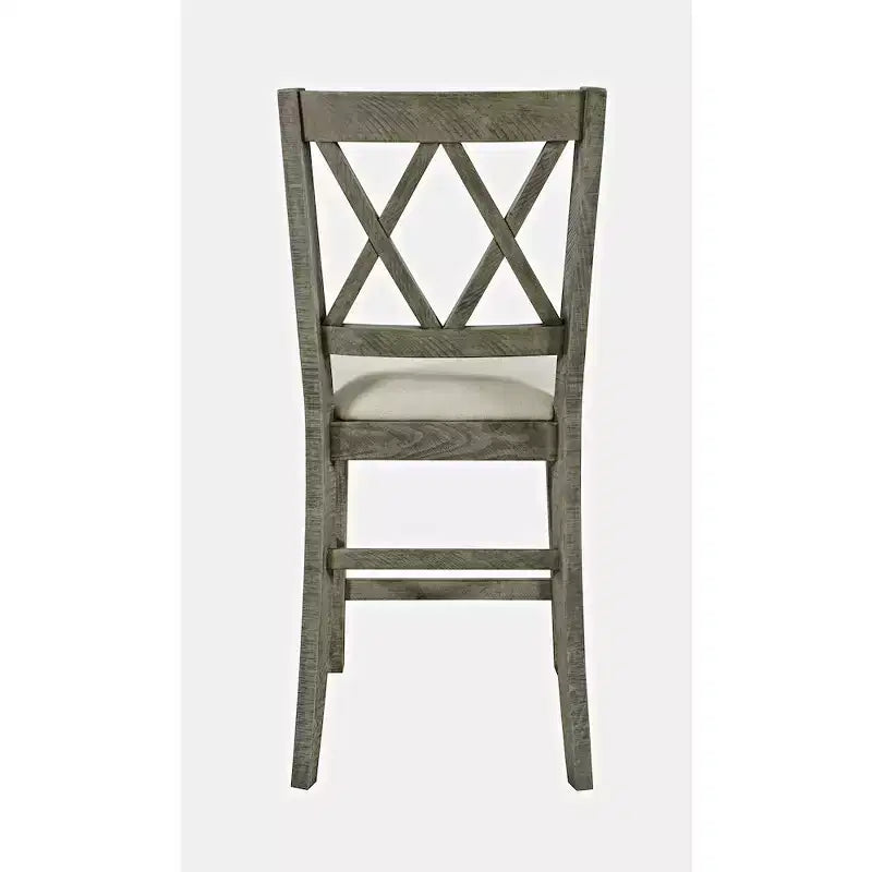 Jofran, tabouret de comptoir rembourré en bois massif style rustique Telluride (lot de 2)