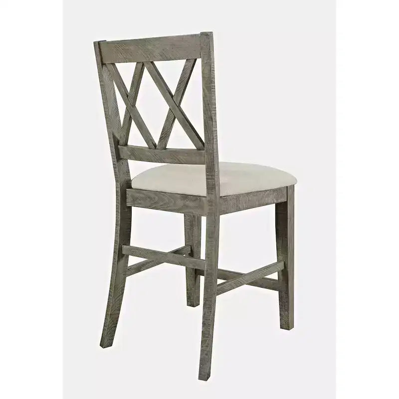 Jofran, tabouret de comptoir rembourré en bois massif style rustique Telluride (lot de 2)