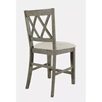 Jofran, tabouret de comptoir rembourré en bois massif style rustique Telluride (lot de 2)