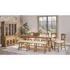 Jofran, tabouret de comptoir rembourré en bois massif style rustique Telluride (lot de 2)