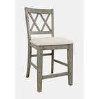 Jofran, tabouret de comptoir rembourré en bois massif style rustique Telluride (lot de 2)