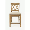 Jofran, Telluride Rustic Farmhouse Solid Wood Upholstered Counter Stool (Set of 2)