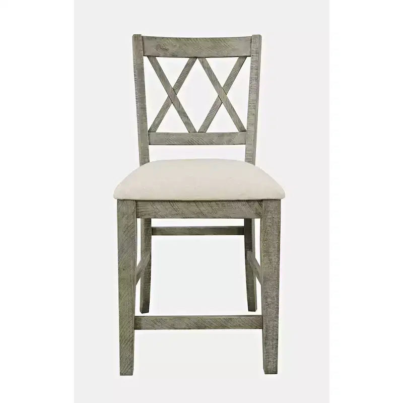 Jofran, tabouret de comptoir rembourré en bois massif style rustique Telluride (lot de 2)