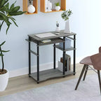 HOMLUX 31 Bureau d'ordinateur avec étagère de rangement, tiroir clavier coulissant et support pour multiprise