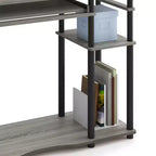 HOMLUX 31 Bureau d'ordinateur avec étagère de rangement, tiroir clavier coulissant et support pour multiprise