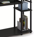 HOMLUX 31 Bureau d'ordinateur avec étagère de rangement, tiroir clavier coulissant et support pour multiprise