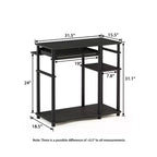 HOMLUX 31 Bureau d'ordinateur avec étagère de rangement, tiroir clavier coulissant et support pour multiprise