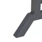 Table de patio ronde à cadre en aluminium avec trou pour parasol, table à manger extérieure pour 4 personnes