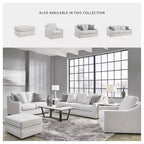 Pouf Maitelynn par Signature Design by Ashley, repose-pieds rembourré blanc craie au design moderne et coussiné