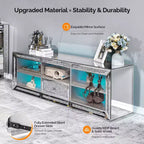 Meuble TV Karl Home Silver avec miroir