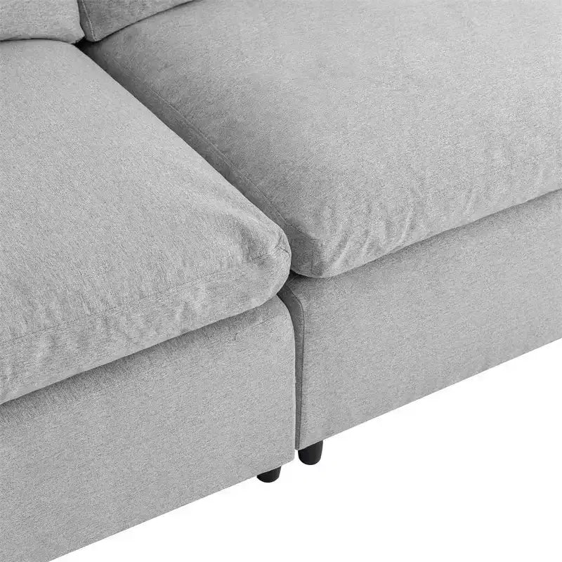 Canapé sectionnel convertible avec accoudoirs inclinés, canapé 4 places rembourré, canapé sectionnel avec coussins amovibles