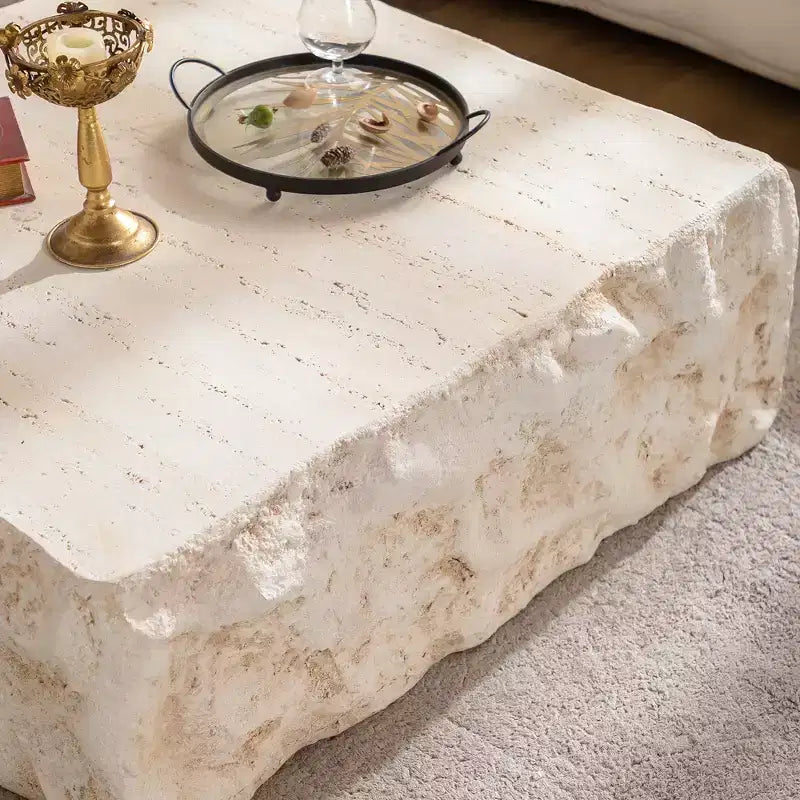 Table basse carrée GDFStudio Kashton Modern 35 en béton léger