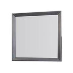 Miroir de commode Royal Hampton, bois d'hévéa massif noir patiné classique 42 pouces