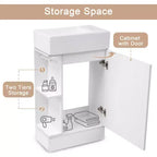 MAYEERTY 18.6 Meuble Lavabo Salle de Bain avec Évier Étagère à 2 Niveaux Orientation Gauche Droite Noir