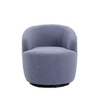 Fauteuil pivotant d'appoint en tissu avec anneau en métal thermolaqué noir