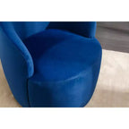 Fauteuil pivotant d'appoint en tissu avec anneau en métal thermolaqué noir