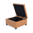 TUYOHW 31 Banc de rangement carré, banc ottoman de bout de lit avec couvercle capitonné, ottoman pour salon, entrée