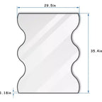 Miroir mural de salle de bain TUYOHW 30x35 pouces, miroir mural rectangulaire moderne avec 2 côtés ondulés pour salle de bain, chambre à coucher
