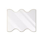 Miroir mural de salle de bain TUYOHW 30x35 pouces, miroir mural rectangulaire moderne avec 2 côtés ondulés pour salle de bain, chambre à coucher