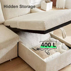 Canapé d'angle convertible Dyonery 105 avec lit gigogne, canapé-lit en U avec dossier inclinable/USB, assemblage sans outils, velours côtelé gris