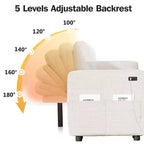 Canapé d'angle convertible Dyonery 105 avec lit gigogne, canapé-lit en U avec dossier inclinable/USB, assemblage sans outils, velours côtelé gris
