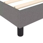 Cadre de lit moderne en polyester gris foncé, grandeur double