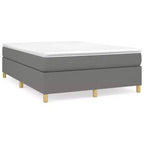 Cadre de lit Gris foncé Tissu 100% polyester, contreplaqué, bois composite