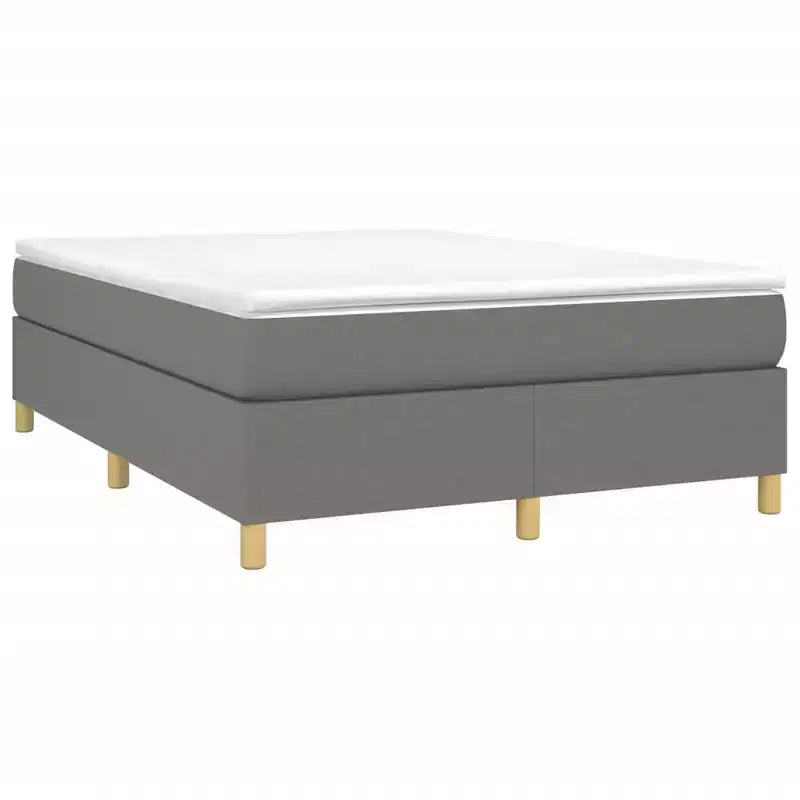 Cadre de lit Gris foncé Tissu 100% polyester, contreplaqué, bois composite